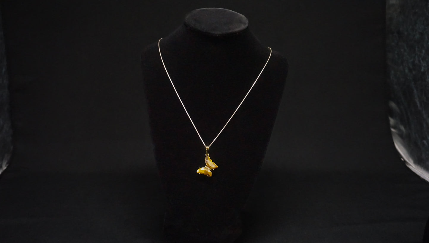 Tiger Eye Butterfly Charm