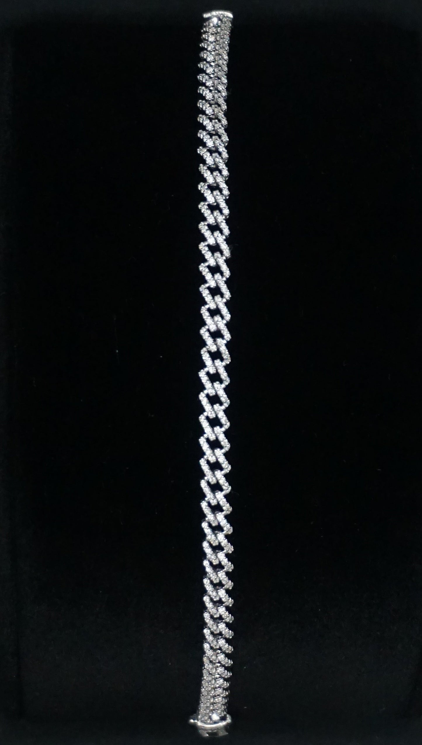 Zig-Zag Micro-Pave Moissanite Bracelet
