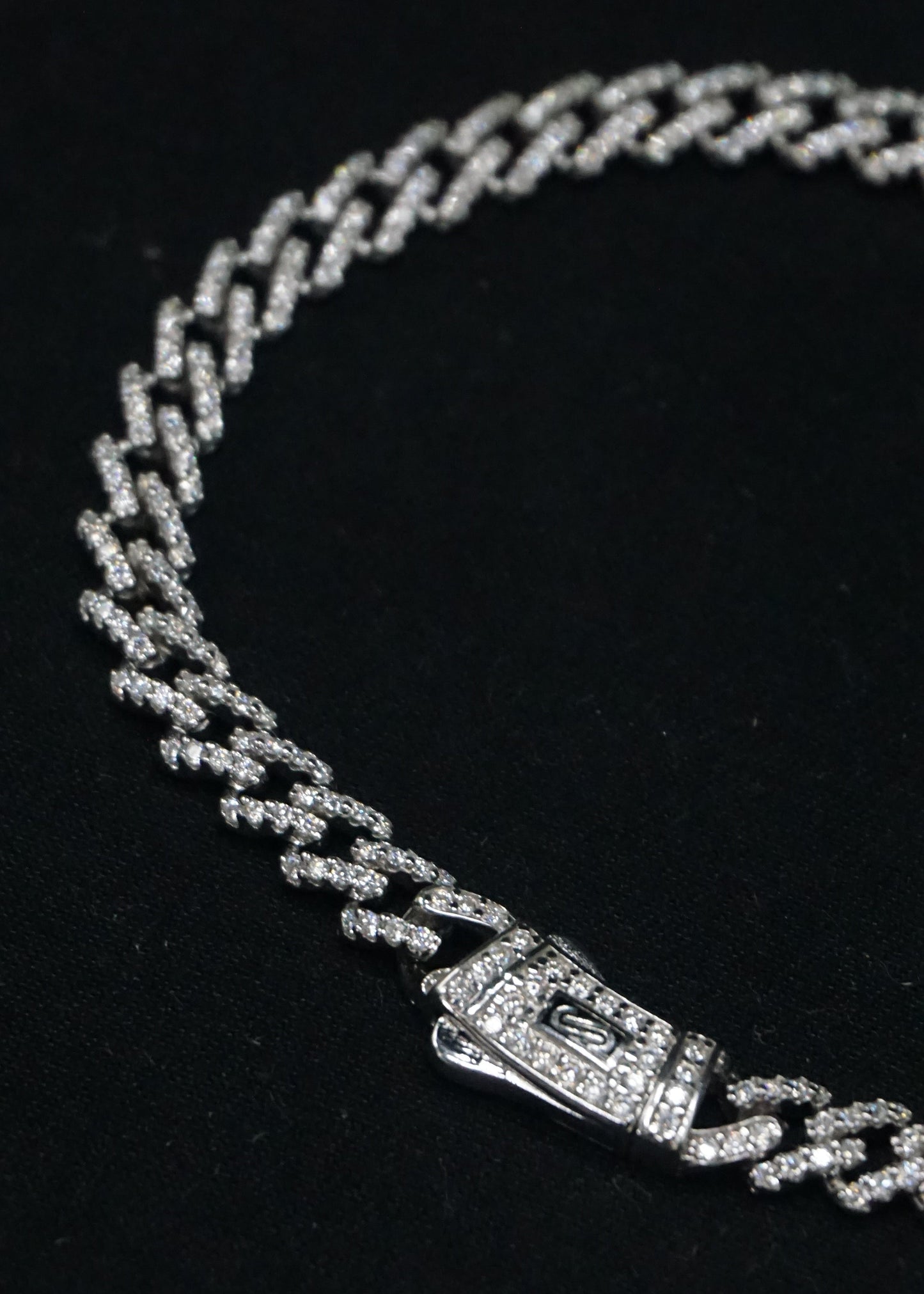 Zig-Zag Micro-Pave Moissanite Bracelet