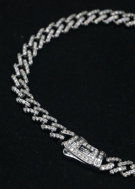 Zig-Zag Micro-Pave Moissanite Bracelet